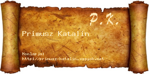 Primusz Katalin névjegykártya