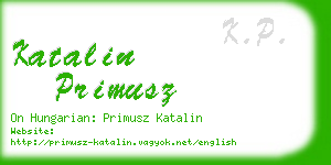 katalin primusz business card